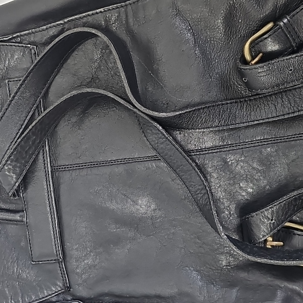 Black Leather Backpack Carrier - Picture 8 of 13